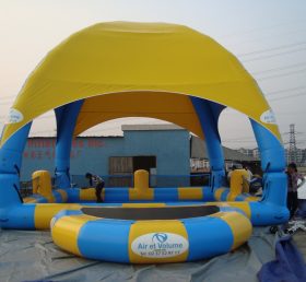 Tent1-444 Μεγάλη φουσκωτή πισίνα με σκηνή