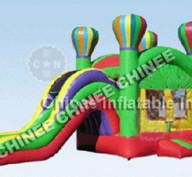 T5-169 Χρωματισμένο μπαλόνι φουσκωτή διαφάνεια συνδυασμένη αναπήδηση σπίτι