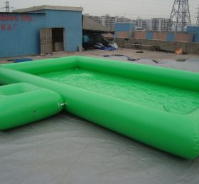 Pool1-562 Πράσινη τετράγωνη φουσκωτή πισίνα