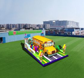 T6-461 Λεωφορείο γιγαντιαίο φουσκωτό παιδικό πάρκο παιχνίδι εδάφους
