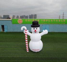 C1-154 Χριστούγεννα φουσκωτό χιονάνθρωπο και ζαχαροκάλαμο