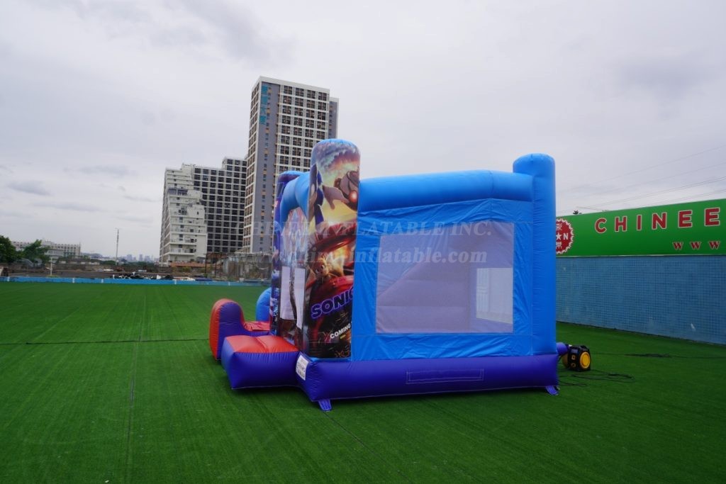 T2-3226Y Sonic theme bouncy castle with slide